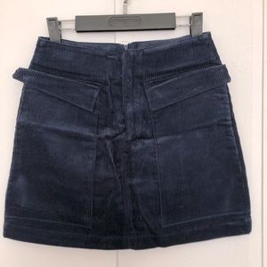 Zara Women Corduroy Front Pockets Mini Pencil Skirt Size S NWOT 💙
